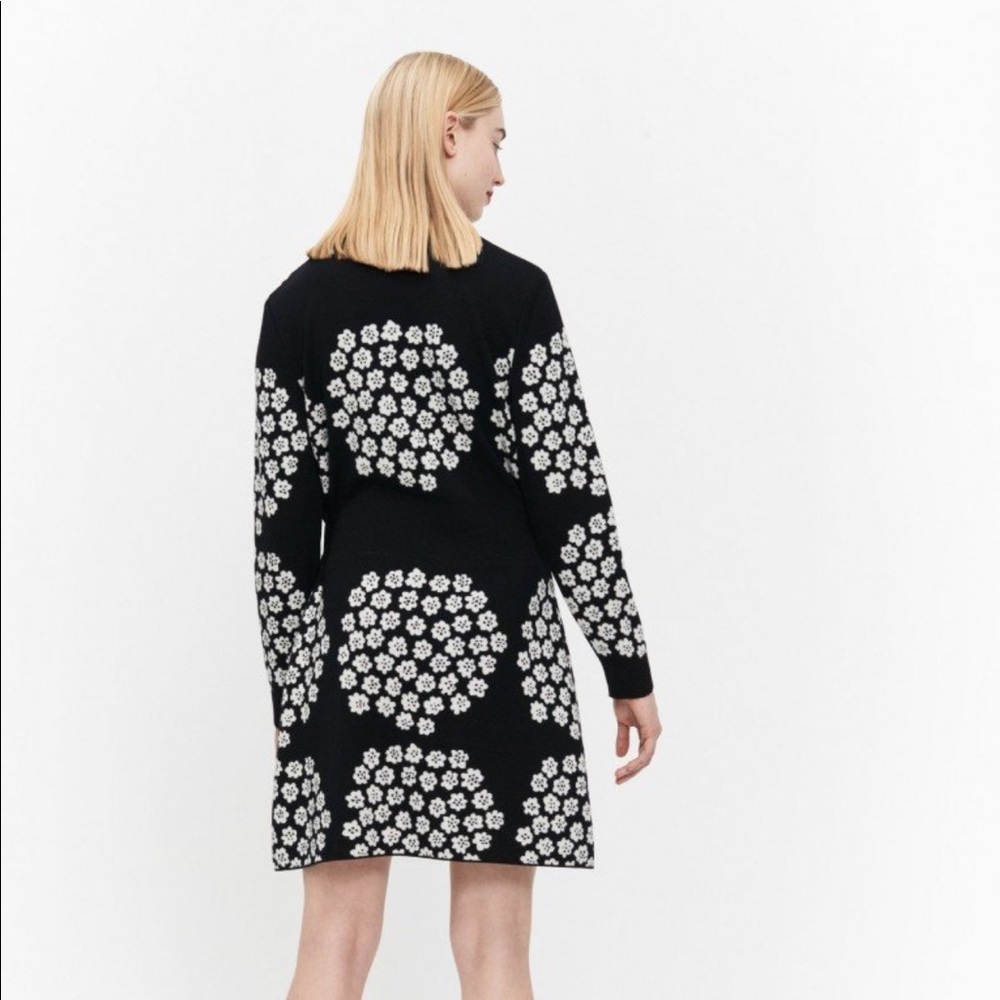 Marimekko Vuolas Puketti Knitted Merino Wool Dress Size XS NWT - Picture 12 of 15